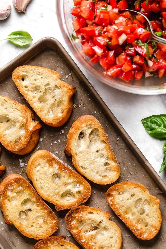 Toasted bread with Bruschetta