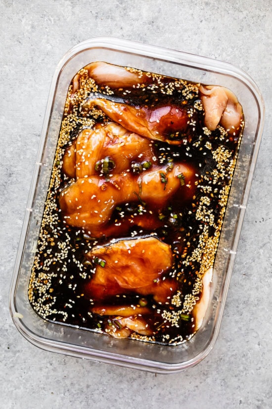 Marinade the chicken in Asian marinade