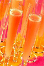 This Mother's Day treat your Mom to a delicious mango Bellini cocktail. This is a unique twist on an old favorite and great served with brunch. Also perfect for any summer party!