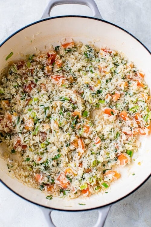 saute rice before adding water