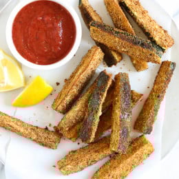 A great way to get even the pickiest of eaters to enjoy zucchini! Perfect as a snack, appetizer or side dish.