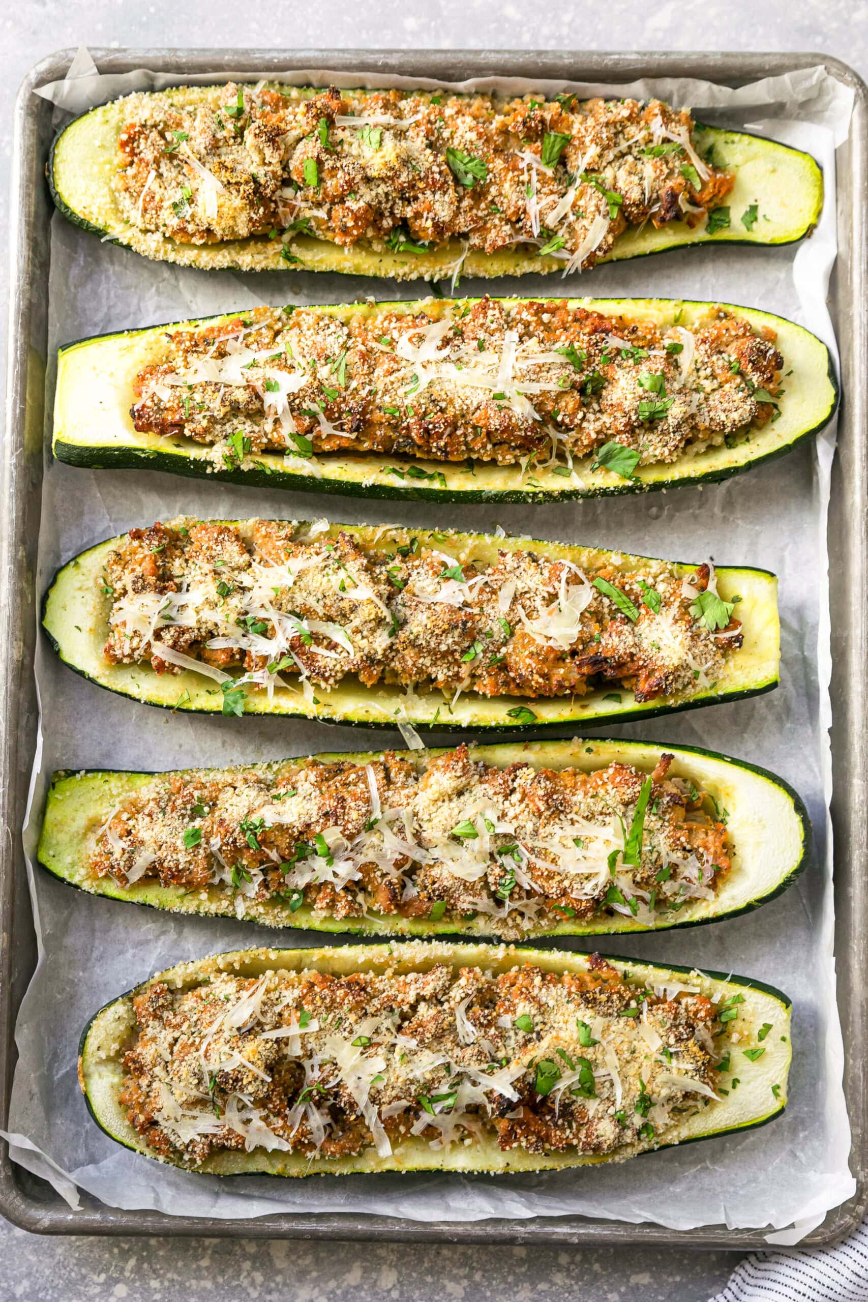 Turkey Stuffed Zucchini