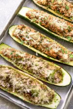 Turkey Stuffed Zucchini