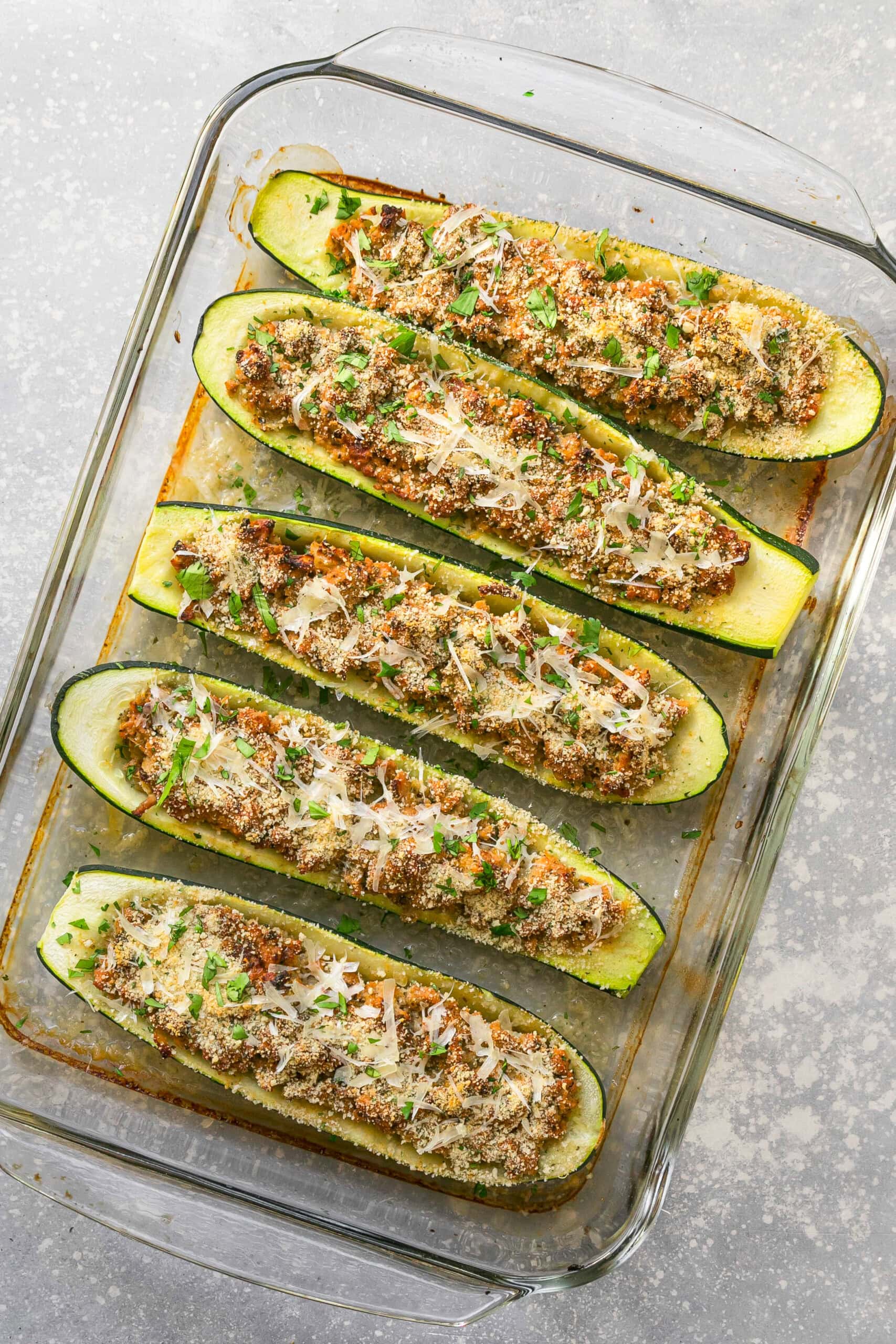 Turkey Stuffed Zucchini