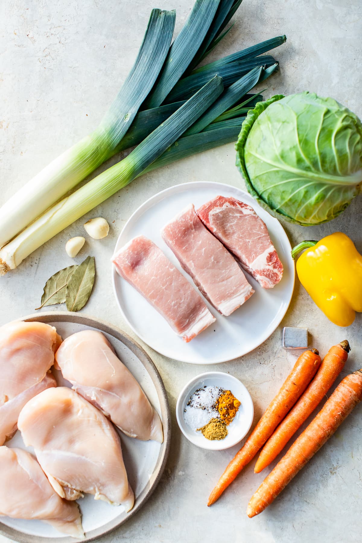 Cabbage Soup with Chicken and Pork