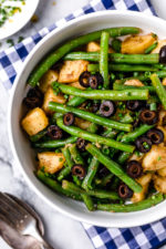 This Potato and Green Bean Salad with balsamic vinaigrette is a delicious mayo-free potato salad, perfect for potlucks and a great side dish with anything you're grilling!
