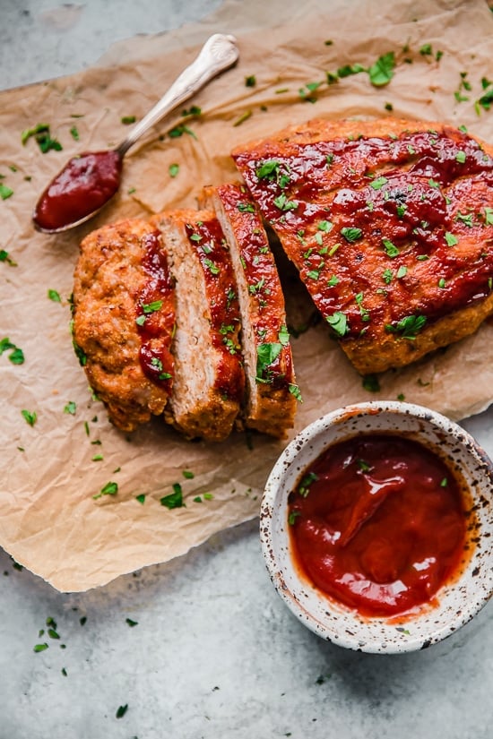 Turkey meatloaf is a favorite in our house! This healthy meatloaf recipe made with lean ground turkey is easy and delicious.