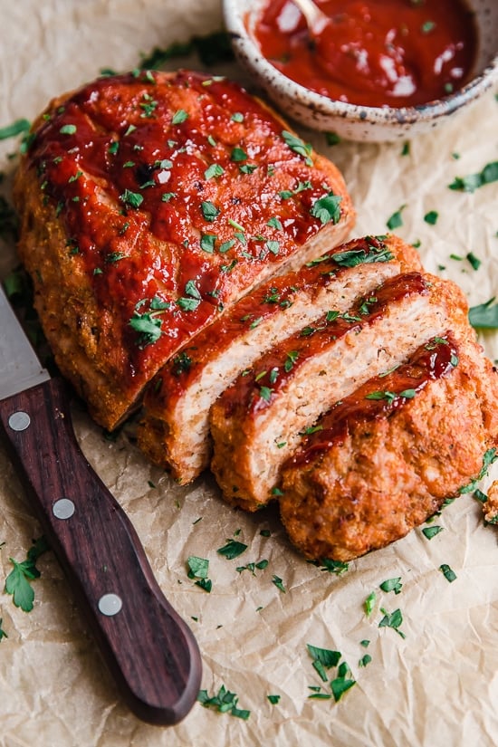 Turkey meatloaf is a favorite in our house! This healthy meatloaf recipe made with lean ground turkey is easy and delicious.
