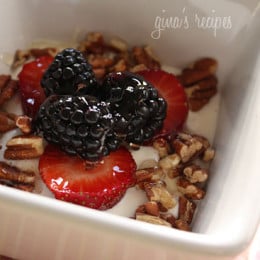 When I need a quick, easy breakfast, this Greek Yogurt with Berries, Nuts and Honey is my go-to!