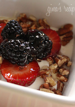 When I need a quick, easy breakfast, this Greek Yogurt with Berries, Nuts and Honey is my go-to!