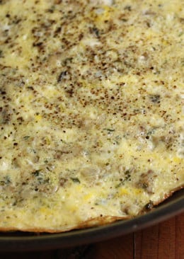 This aromatic mushroom shallot egg frittata is a gourmet breakfast that is low in points and is easy to make.