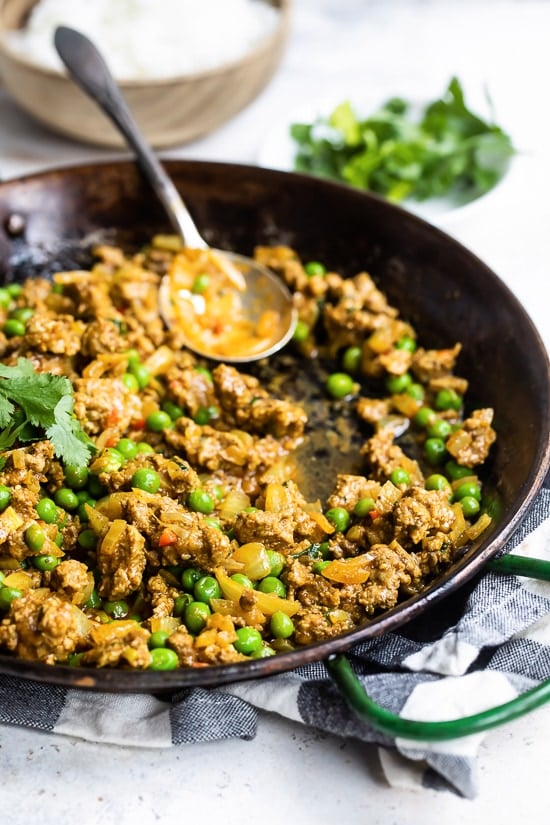 Indian lamb with peas