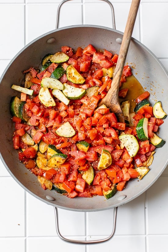 Sautéed Zucchini with Plum Tomatoes