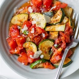 Sautéed Zucchini with Plum Tomatoes