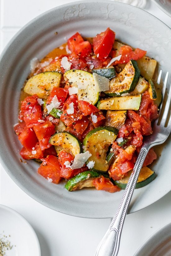 Sautéed Zucchini with Plum Tomatoes