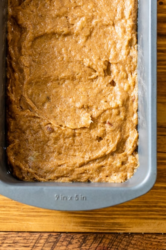 Pumpkin Banana Bread batter