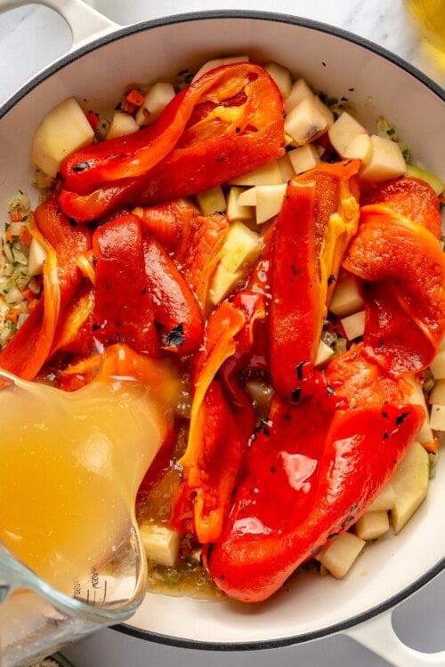 Roasted Red Peppers and potatoes