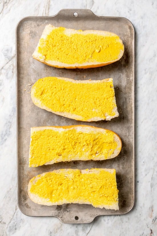 This turkey Cuban sandwich is an easy way to put those Thanksgiving leftovers to use, and my lightened up recipe won’t weigh you down either! French bread spread with mustard