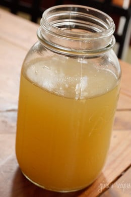 What's better than coming home to homemade chicken stock broth and cleaning out your refrigerator at the same time.