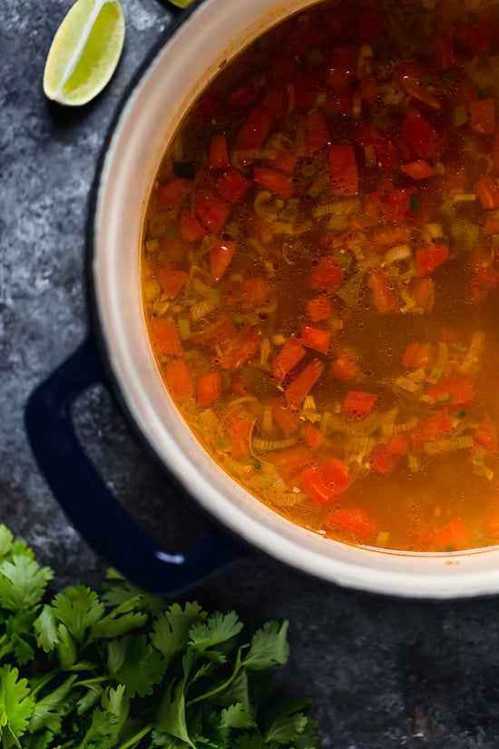 This Chicken and Avocado Soup with lime, scallions and cilantro is my go-to when I want comfort food with Latin flavors.