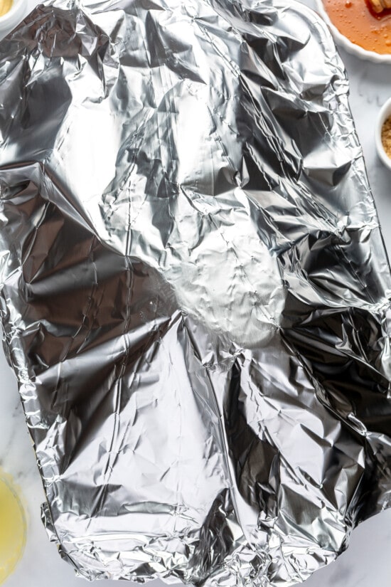 Spiral Ham wrapped with foil