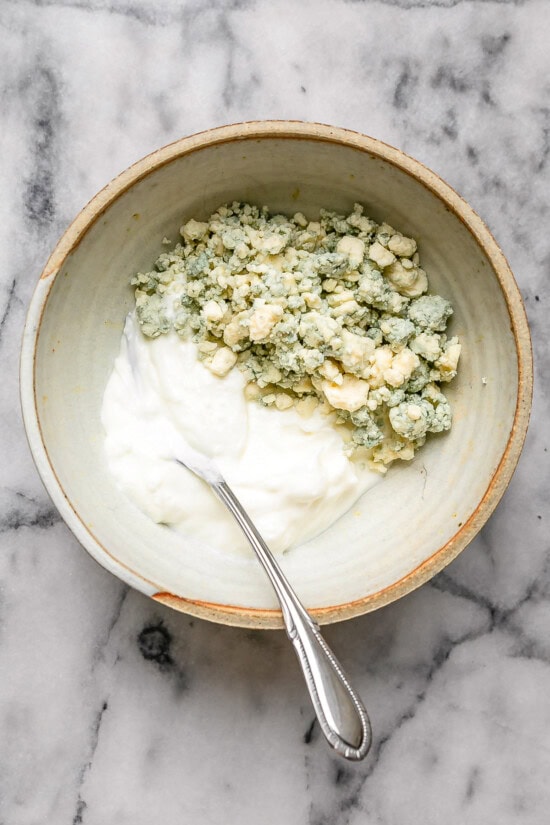 yogurt and blue cheese