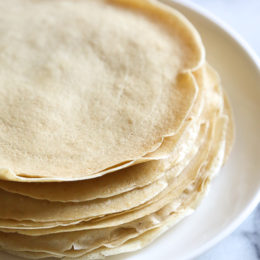 Crespelles are Italian crepes used in dishes such as manicotti, lasagna and other stuffed dishes in place of pasta. They have a lighter texture than pasta and taste delicious.