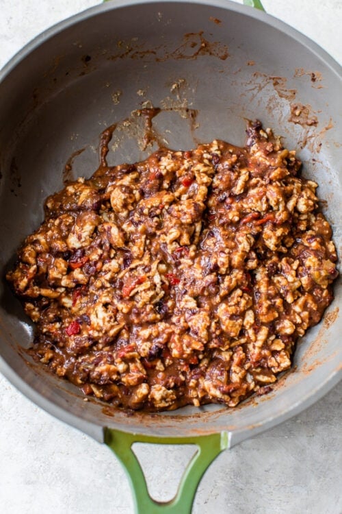 lean ground turkey and black bean mix