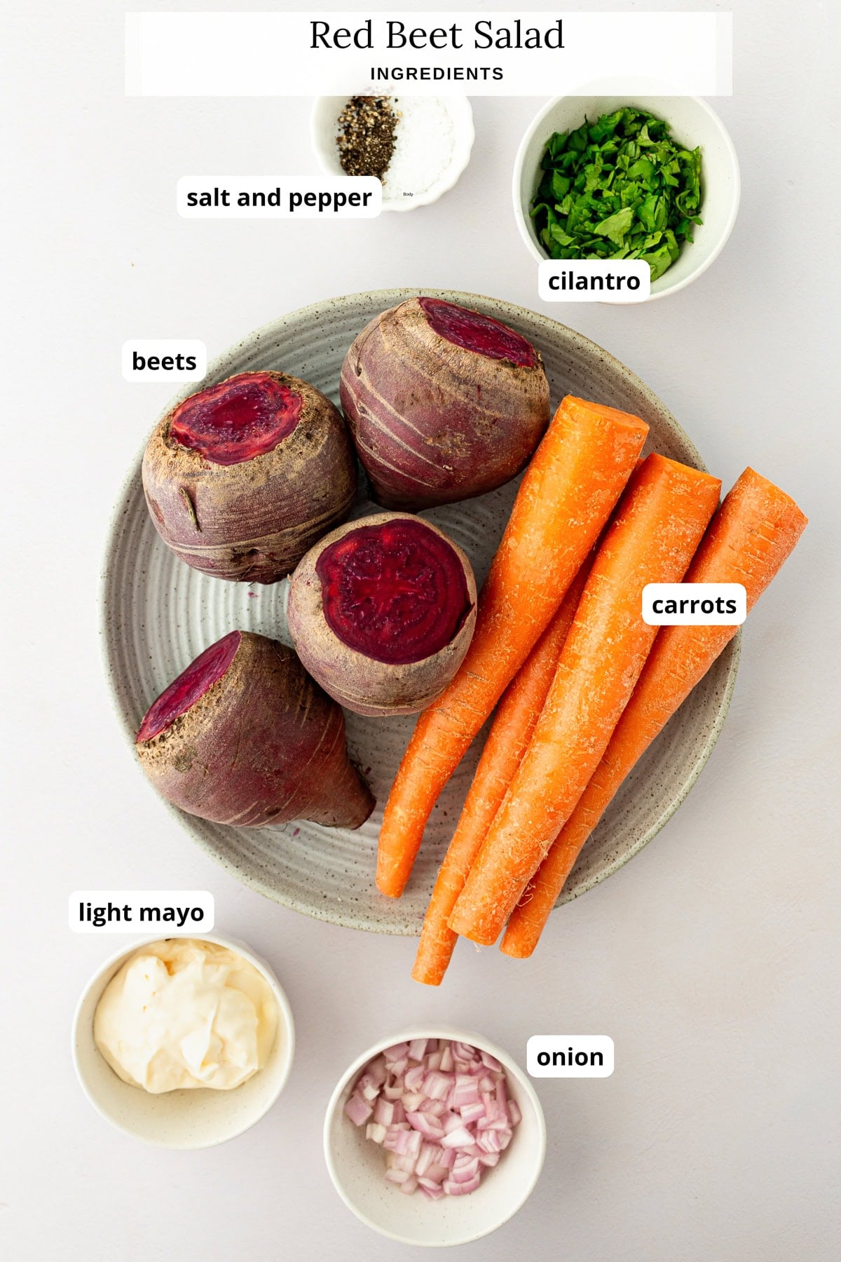 Beet Salad ingredients