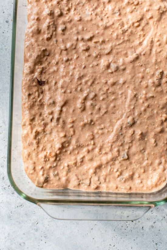 Layer it on the bottom of a glass bowl