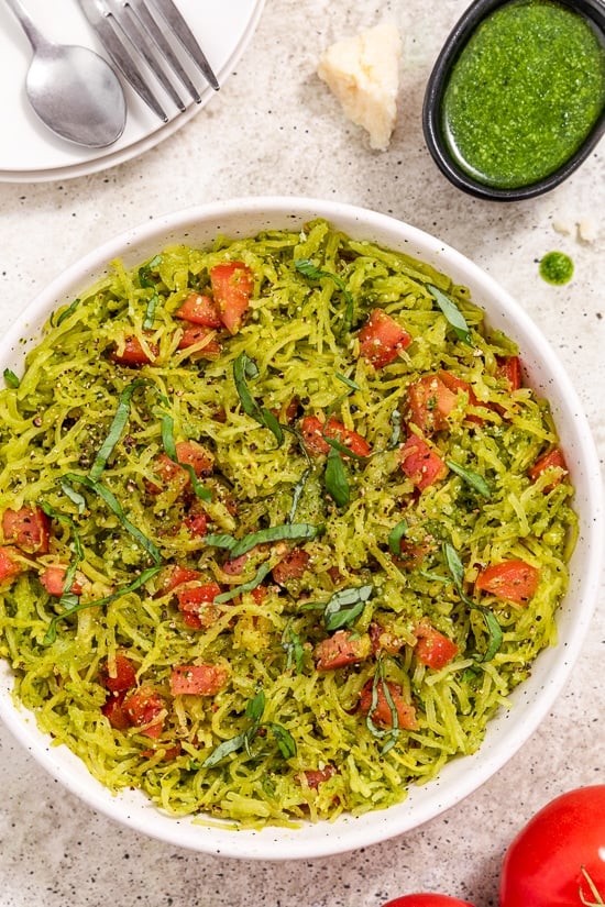Spaghetti Squash with Pesto