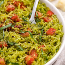 Pesto Spaghetti Squash