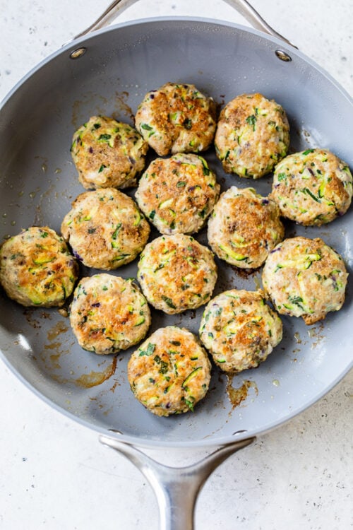 pan fried greek turkey meatballs