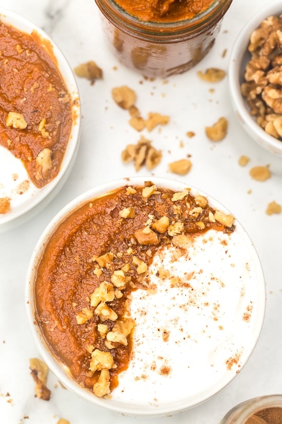 Pumpkin Butter over yogurt.
