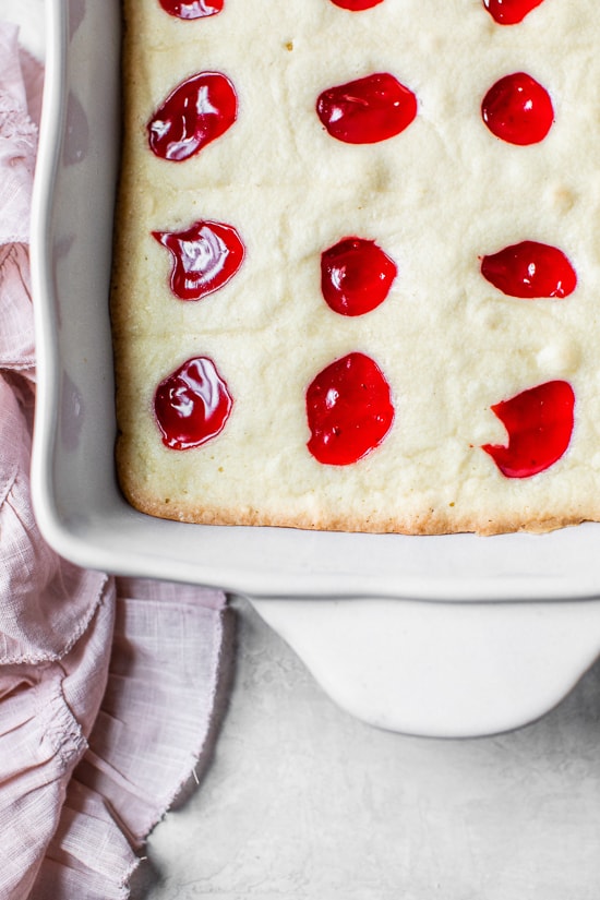 Strawberry Squares, these delicious baked treats are easy to make, feel free to use your favorite pie filling flavor!