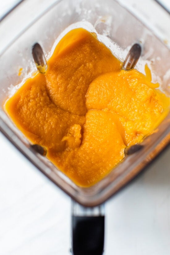 Still looking for the perfect Thanksgiving dessert? This easy, healthier version of the classic sweet potato pie recipe is always a hit! Sweet potatoes pureed in blender