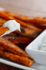Baked or air-fried, these healthy sweet potato fries are made with a fraction of the oil that would be used if deep frying. They are so much lighter, with the perfect balance of spicy, smokey and sweet.