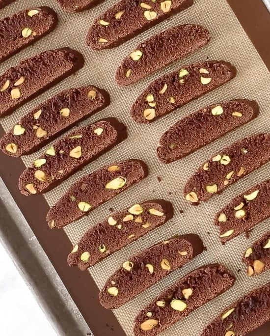 Chocolate Pistachio Biscotti