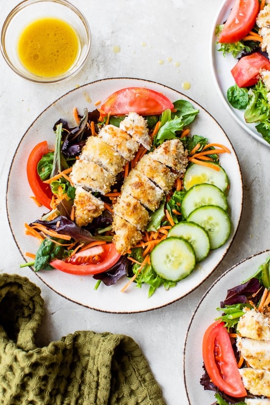 Warm Coconut Chicken Tender Salad