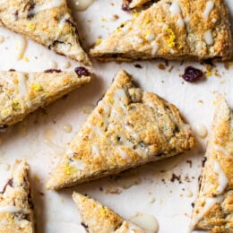 Lemon Cranberry Scones with Glaze