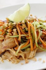 Asian peanut noodles with chicken