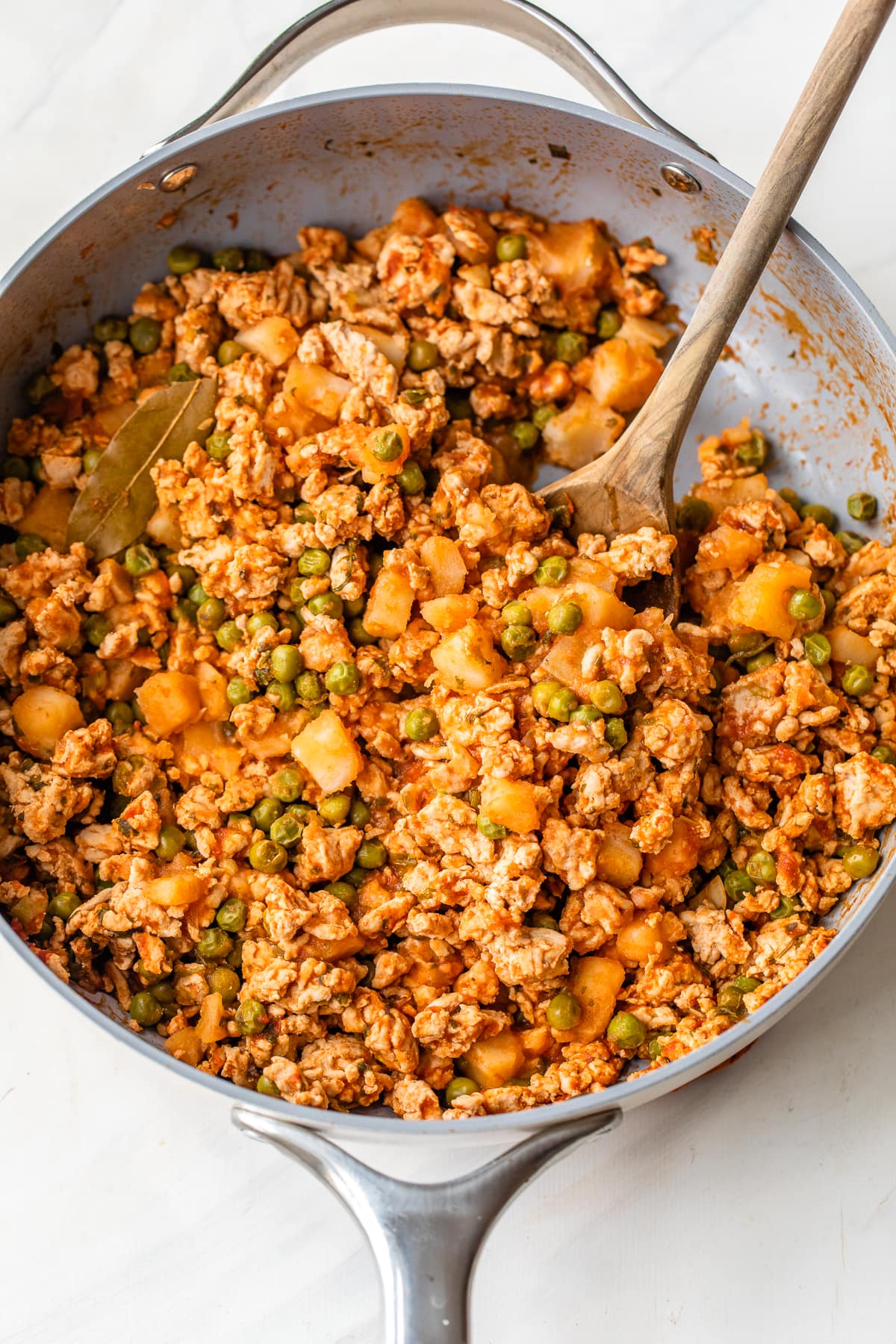 Ground Turkey with peas