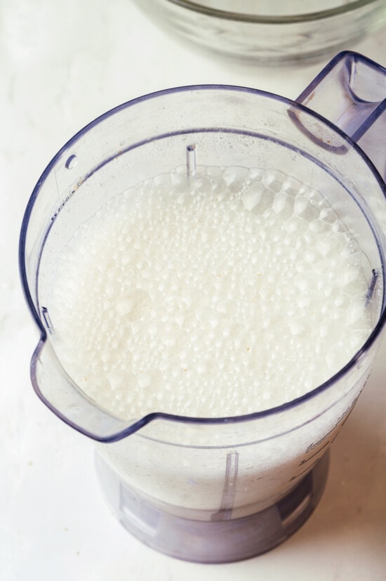 Made with brown rice, milk, sugar, and cinnamon served over ice, this Easy Horchata recipe makes a delightfully refreshing drink for hot days. Blended rice in a blender