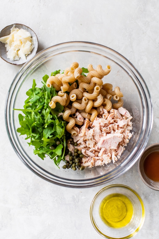 Mayo-less Tuna Pasta Salad