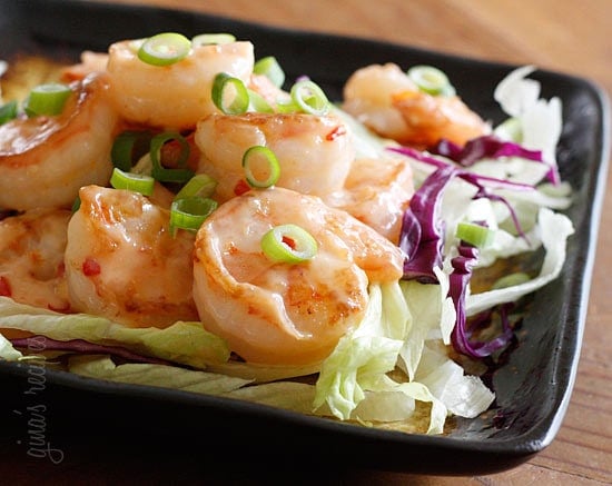 Bangin Good Shrimp- A healthier, slimmed down copycat recipe of Bonefish Grill's very popular Bang Bang shrimp recipe.