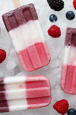 Berry Yogurt Popsicles