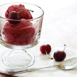 Sorbet- a cherry-licious ice cold treat on a hot summer day.