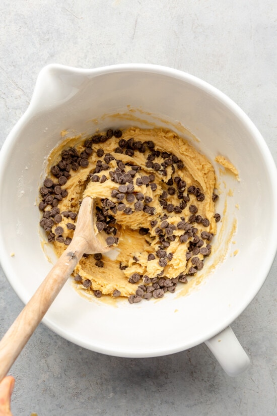 fold in the chocolate chips