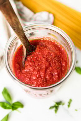 Marinara Sauce in a jar.