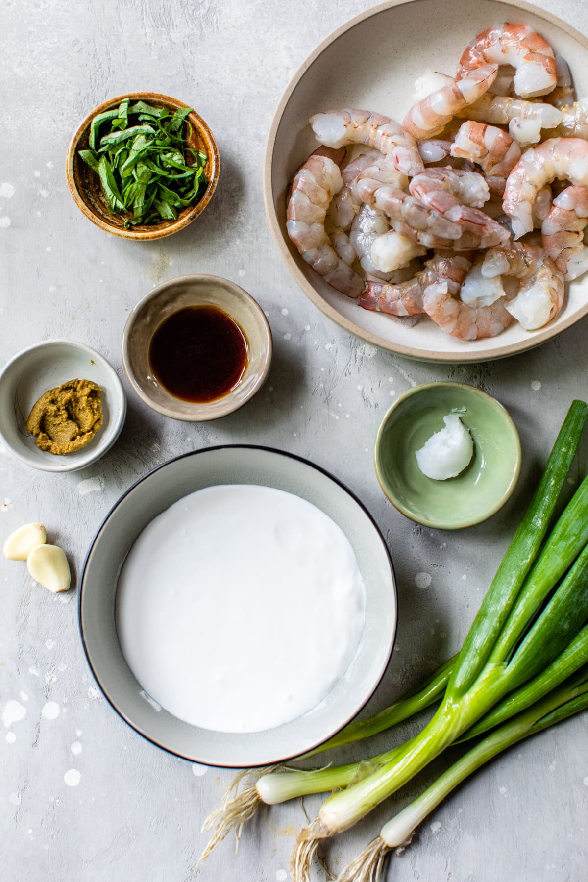 Green Curry Shrimp ingredients